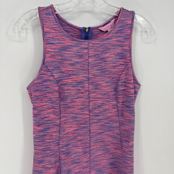 Lilly Pulitzer Sleeveless Fit Flare Dress Multi Color Athletic Heathered Size S - Picture 3 of 7